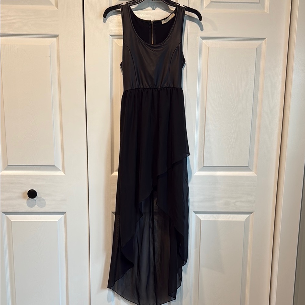 Elegant Black High-Low Dress